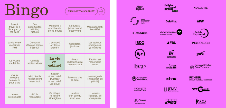 Campagne C'PA mal ça la vie en cabinet | Carte bingo